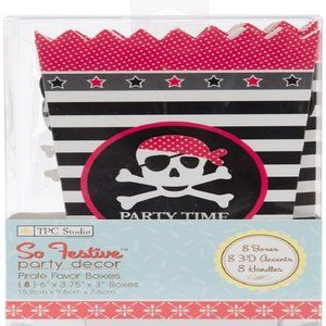 2 BOXES=16 PIRATE FAVOR BOX KIT NEW